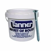 TANNER #243/8in x 4-1/2in Flat Hd. Phillips Drive Wood Screws Zinc Plated 400 Pieces/Bucket,  TB-901-A